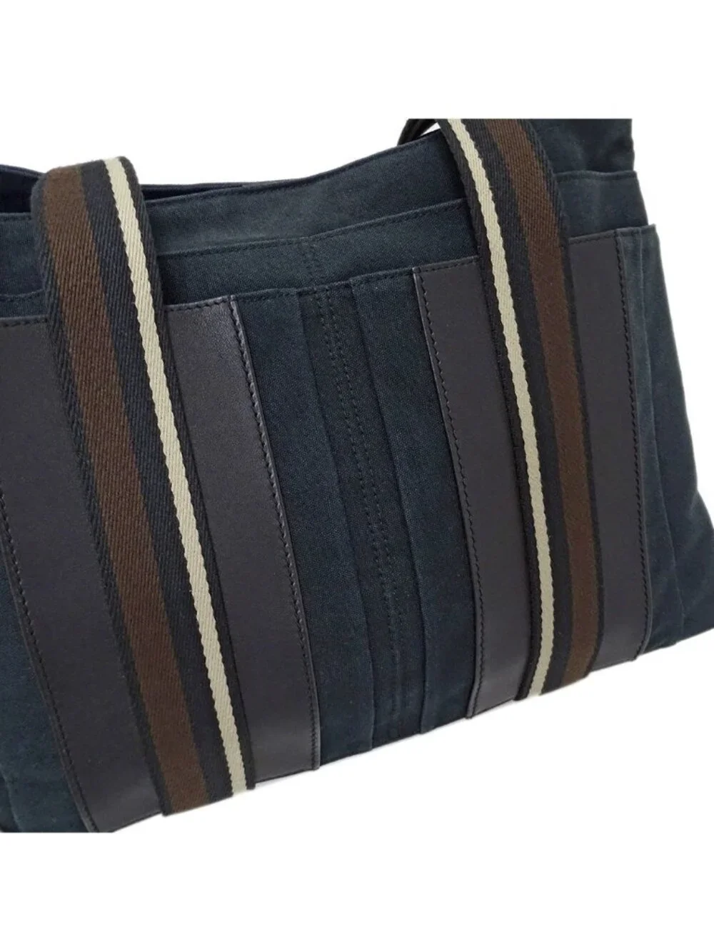 Hermes Tote Troca Horizontal MM Canvas Black